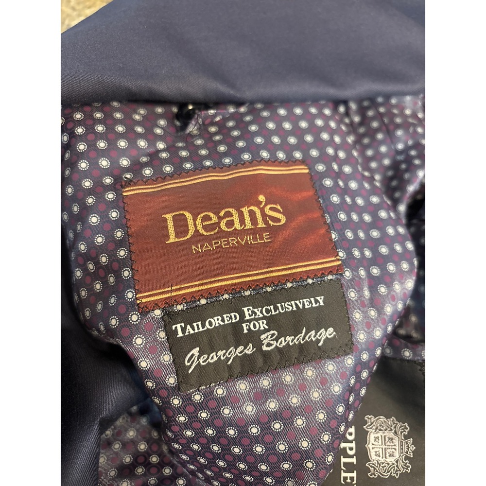 Coppley Mens Navy Blue 100% Wool 2 Button Blazer Sport Coat Size 52S M71888 - Picture 4 of 10